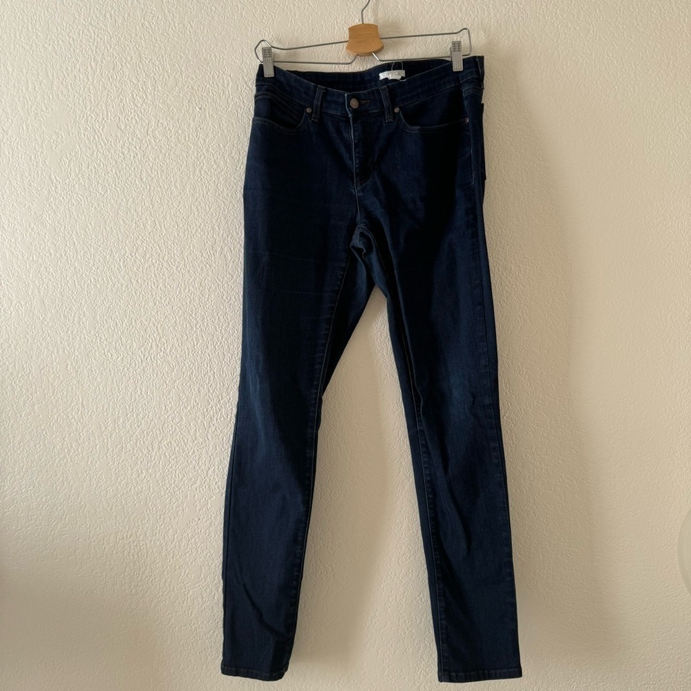 Eileen Fisher Dark Wash Organic Cotton Blend skinny Leg Jeans Size 8